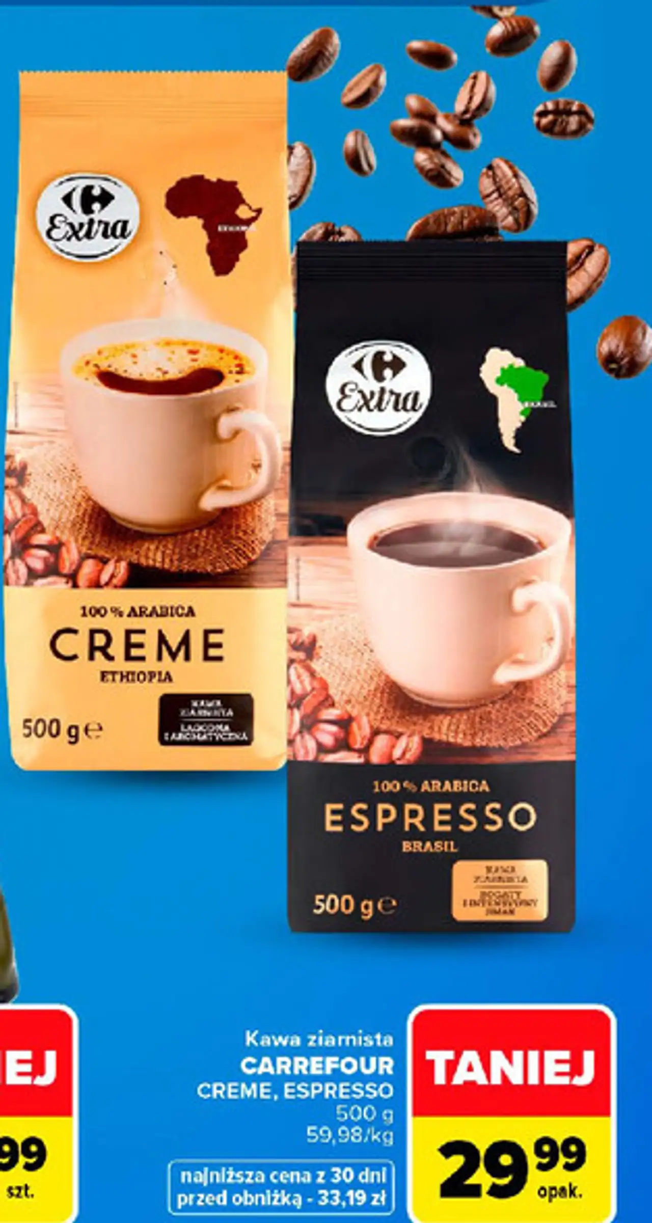 Kawa ziarnista Carrefour Extra Creme, Espresso