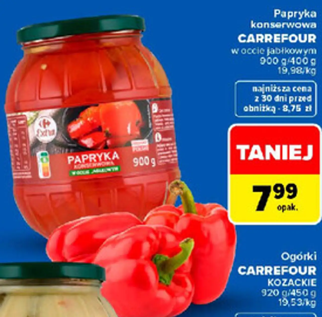 Papryka konserwowa CARREFOUR w occie jabłkowym