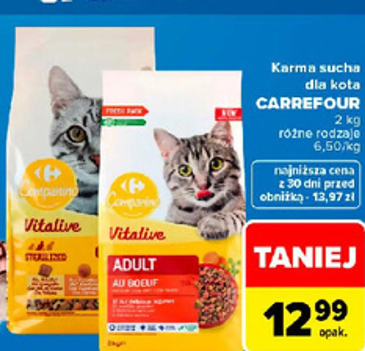 Karma dla psa wołowina Carrefour Companino