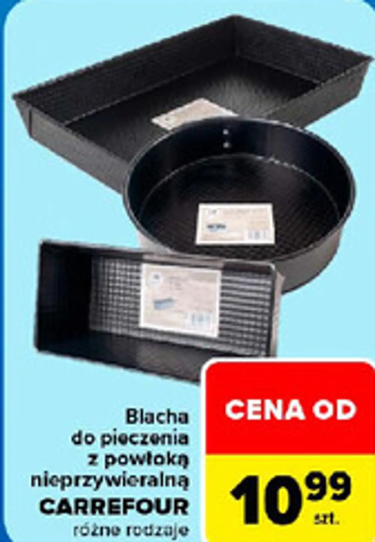 Blacha do pieczenia z powłoką nieprzywieralną CARREFOUR
