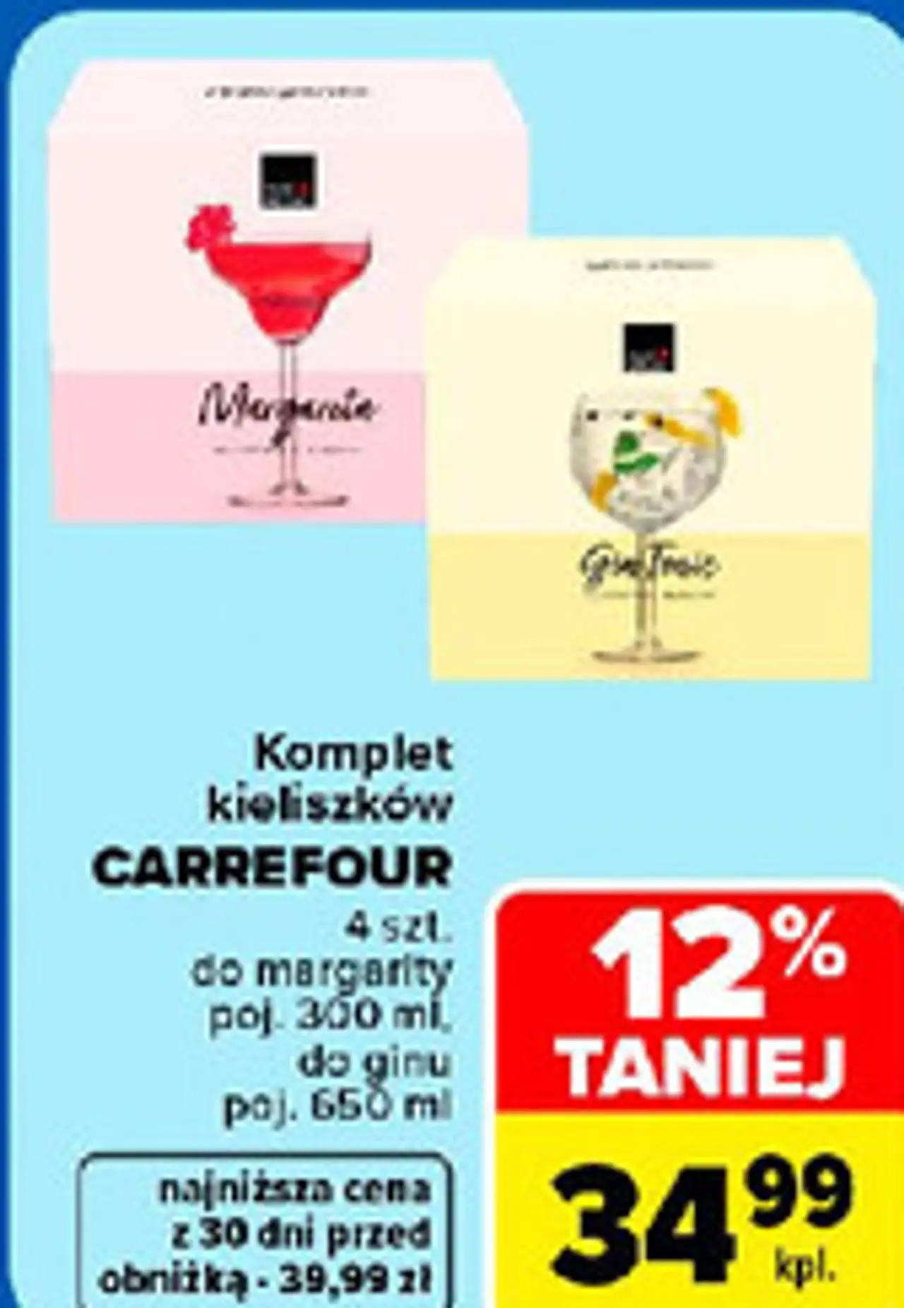 Komplet kieliszków CARREFOUR