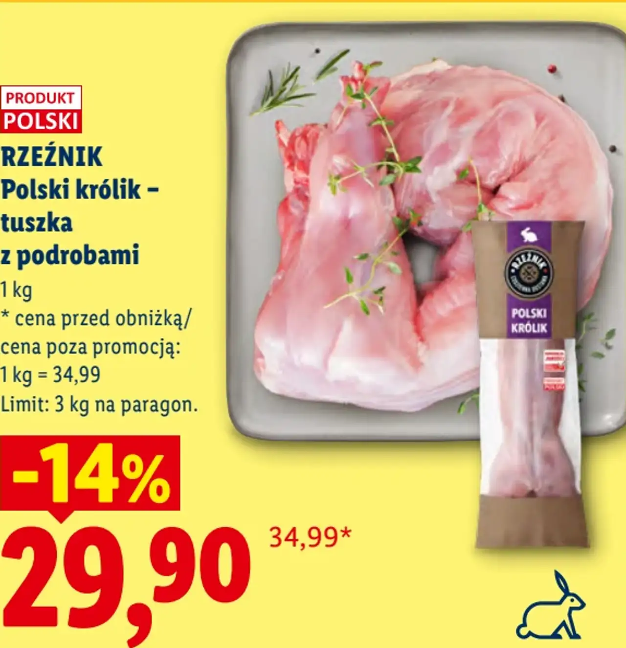 RZEŹNIK Polski królik - tuszka z podrobami