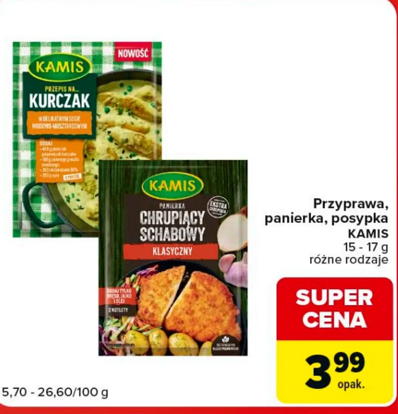 Przyprawa, panierka, posypka Kamis