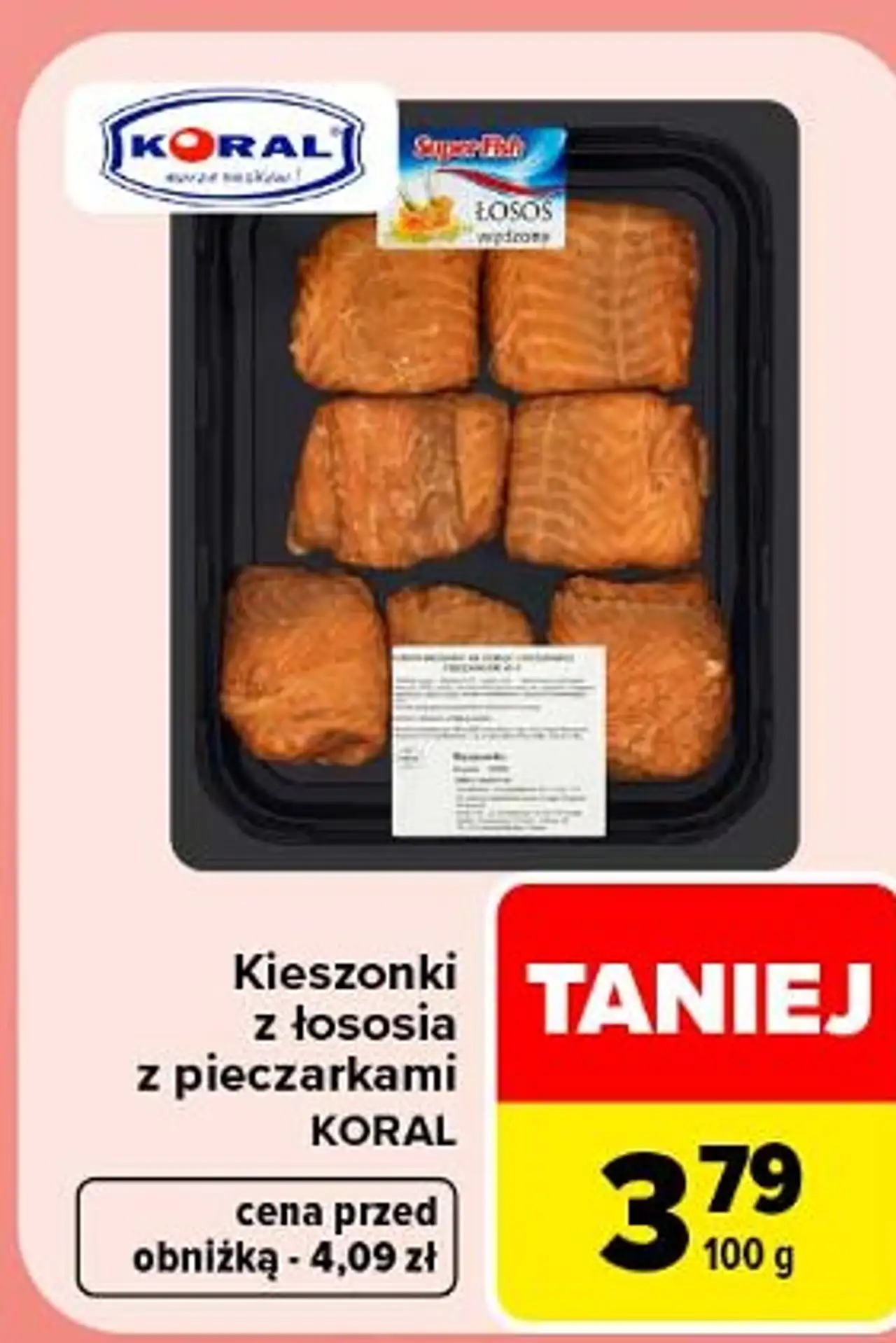 Kieszonki z łososia z pieczarkami Koral