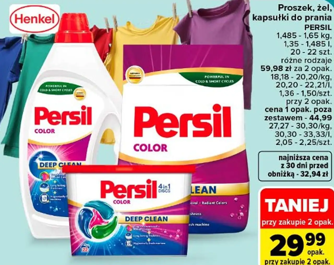 Persil Proszek, żel, kapsułki do prania