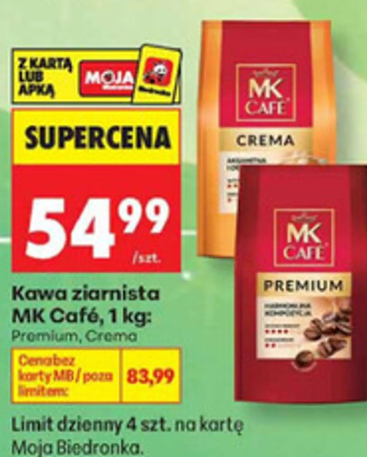Kawa ziarnista MK Café, 1 kg: Premium, Crema
