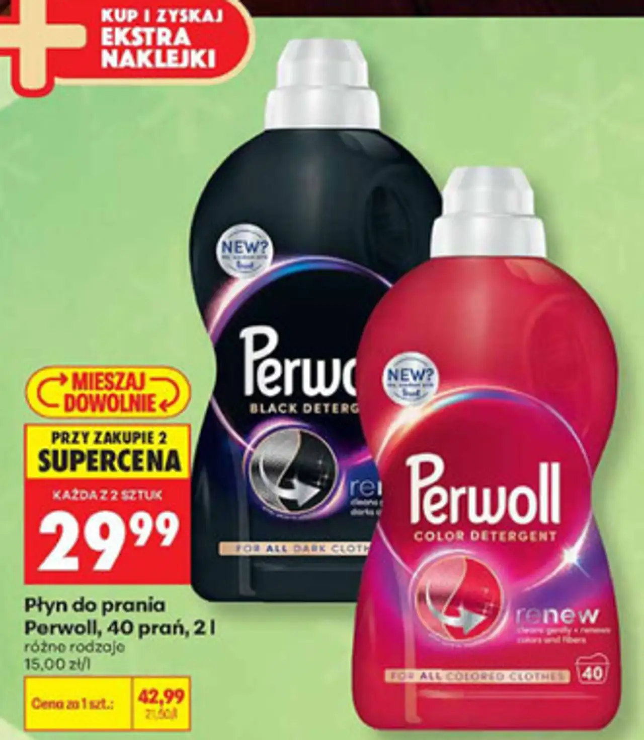 Płyn do prania Perwoll, 40 prań, 2 l