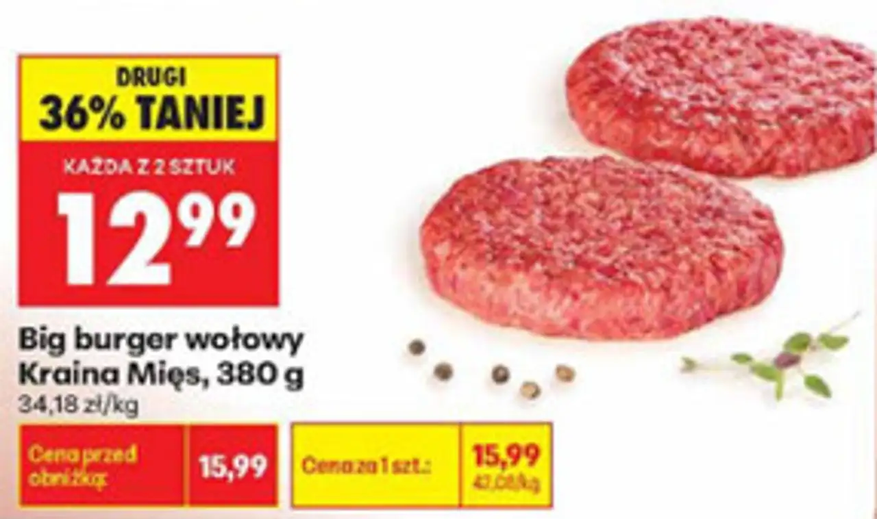 Big burger wołowy Kraina Mięs