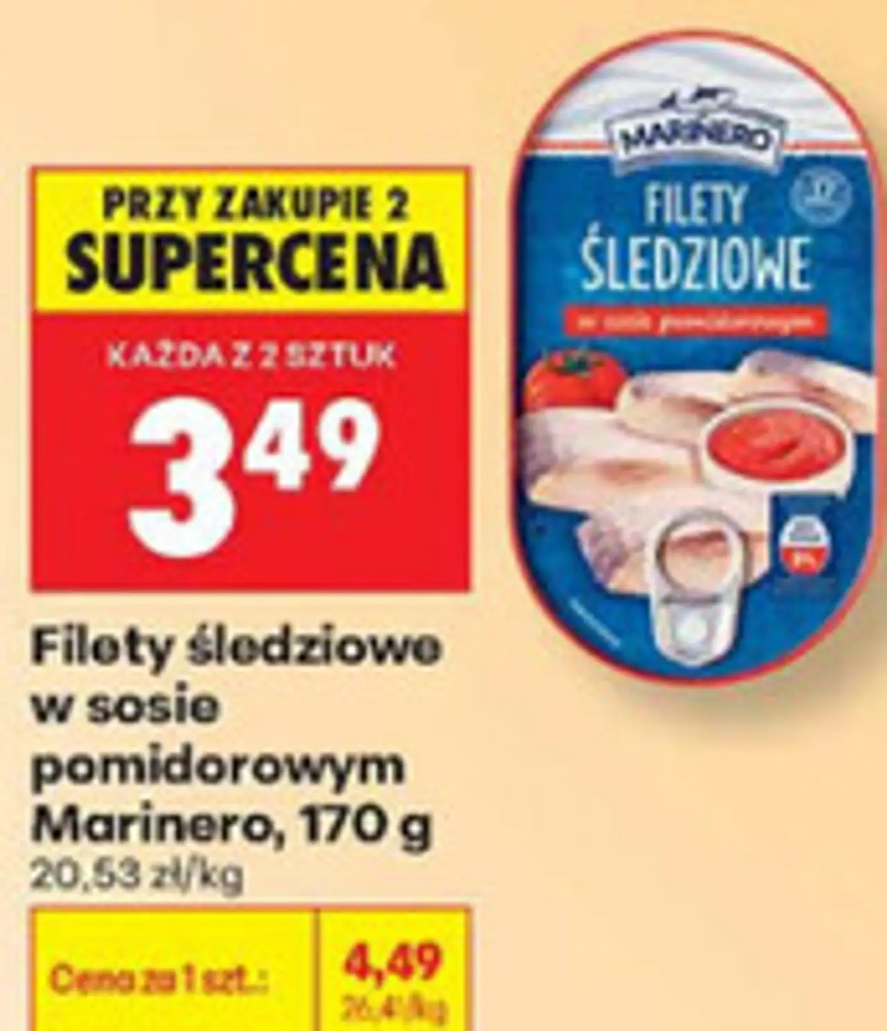 Filety śledziowe w sosie pomidorowym Marinero, 170 g