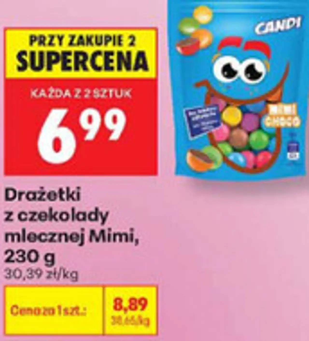 Drażetki z czekolady mlecznej Mimi, 230 g