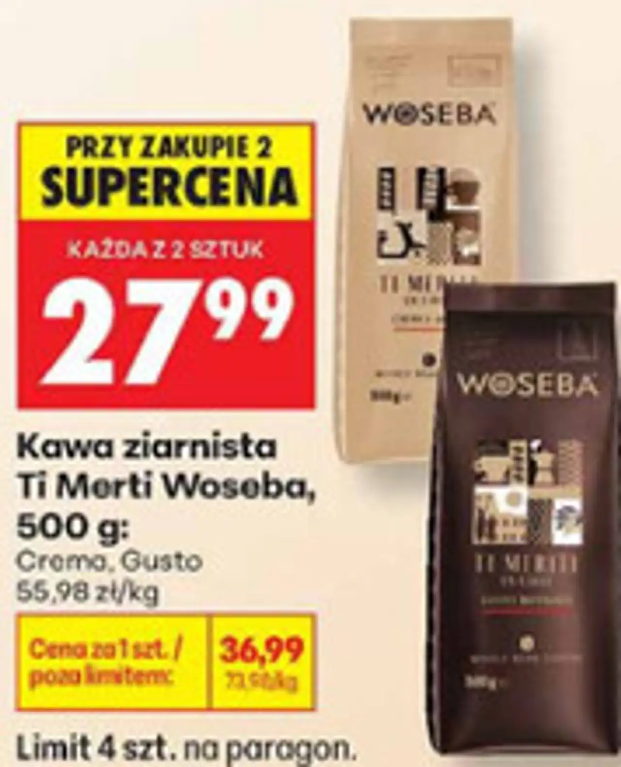 Kawa ziarnista Ti Merti Woseba, 500 g