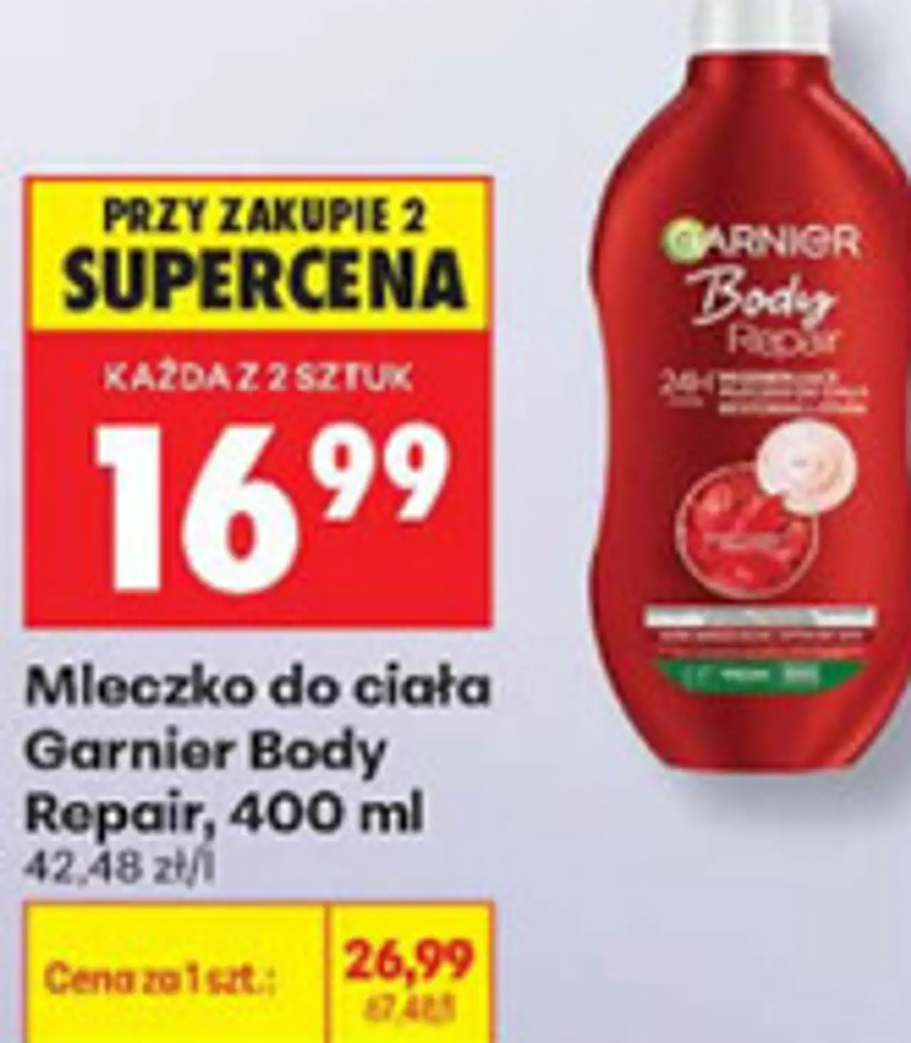 Mleczko do ciała Garnier Body Repair, 400 ml