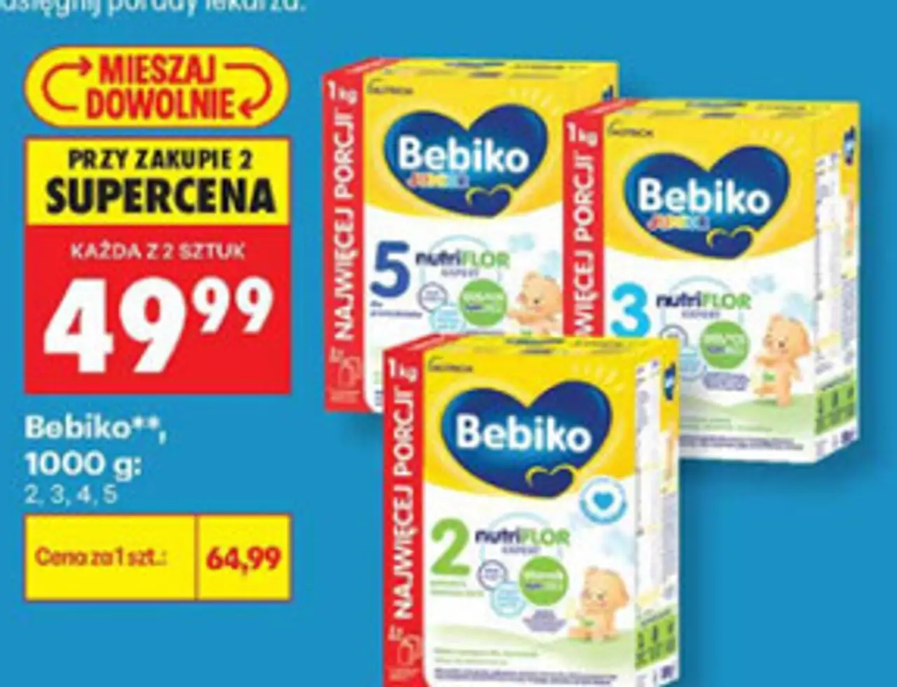 Bebiko, mleko modyfikowane, 1000 g