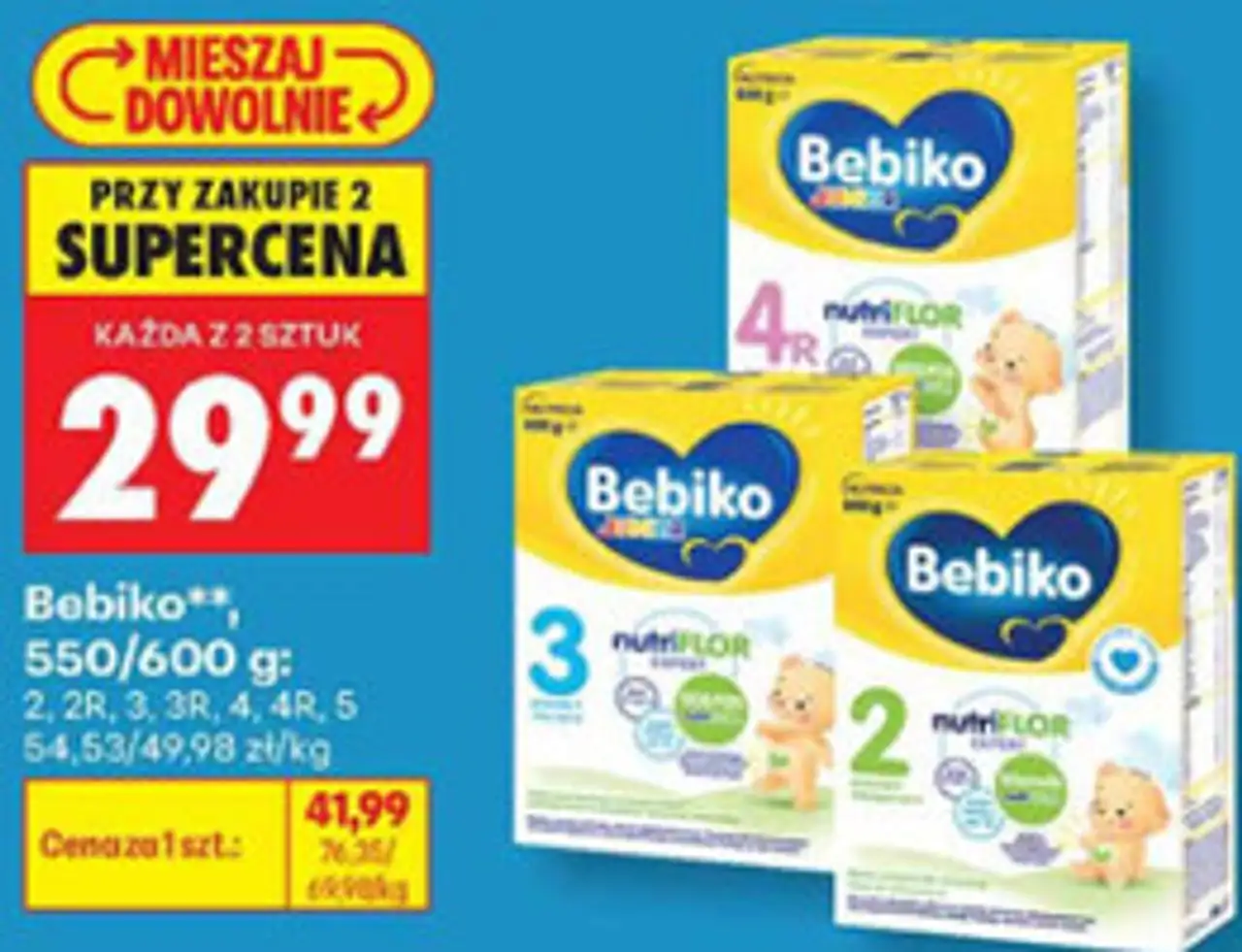 Bebiko, mleko modyfikowane, 550/600 g