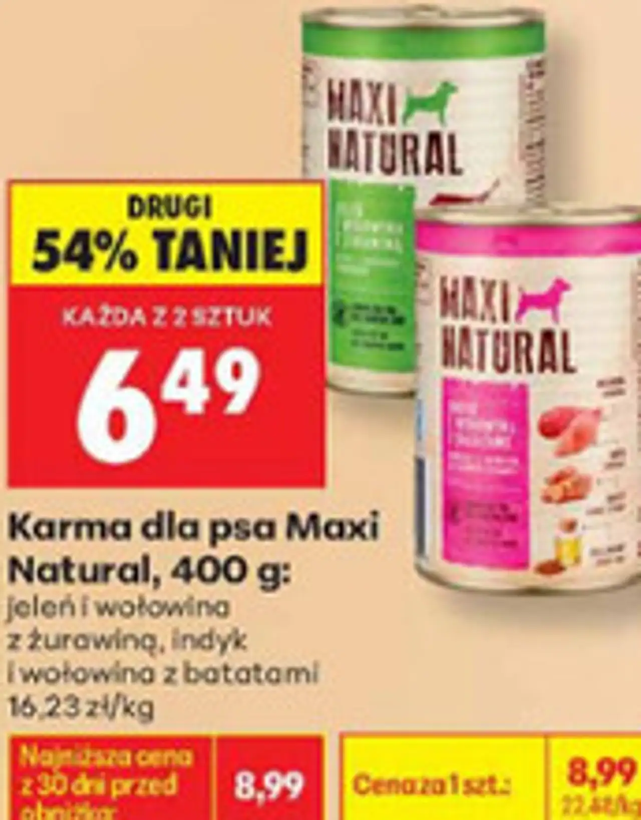 Karma dla psa Maxi Natural, 400 g