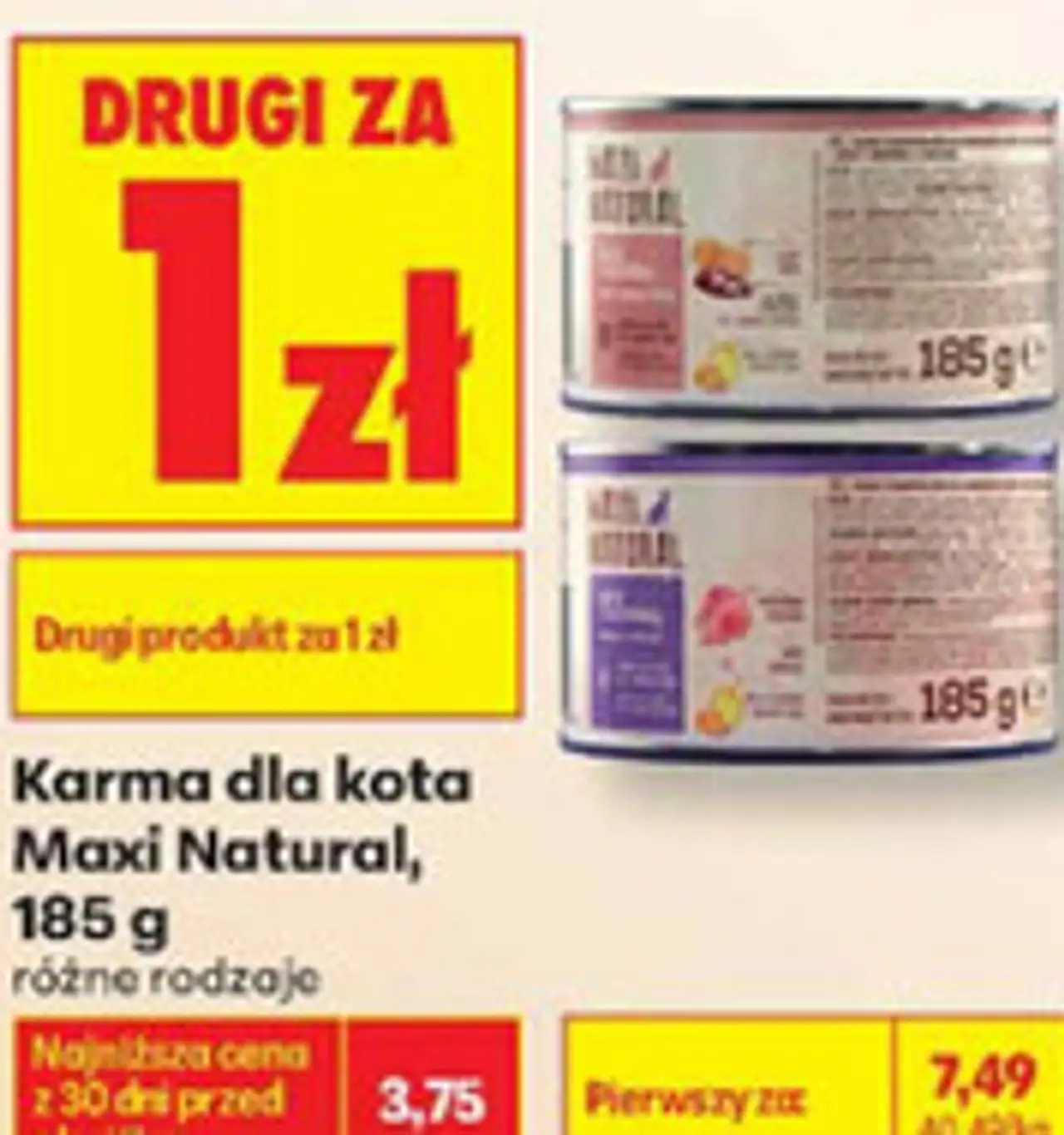 Karma dla kota Maxi Natural, 185 g