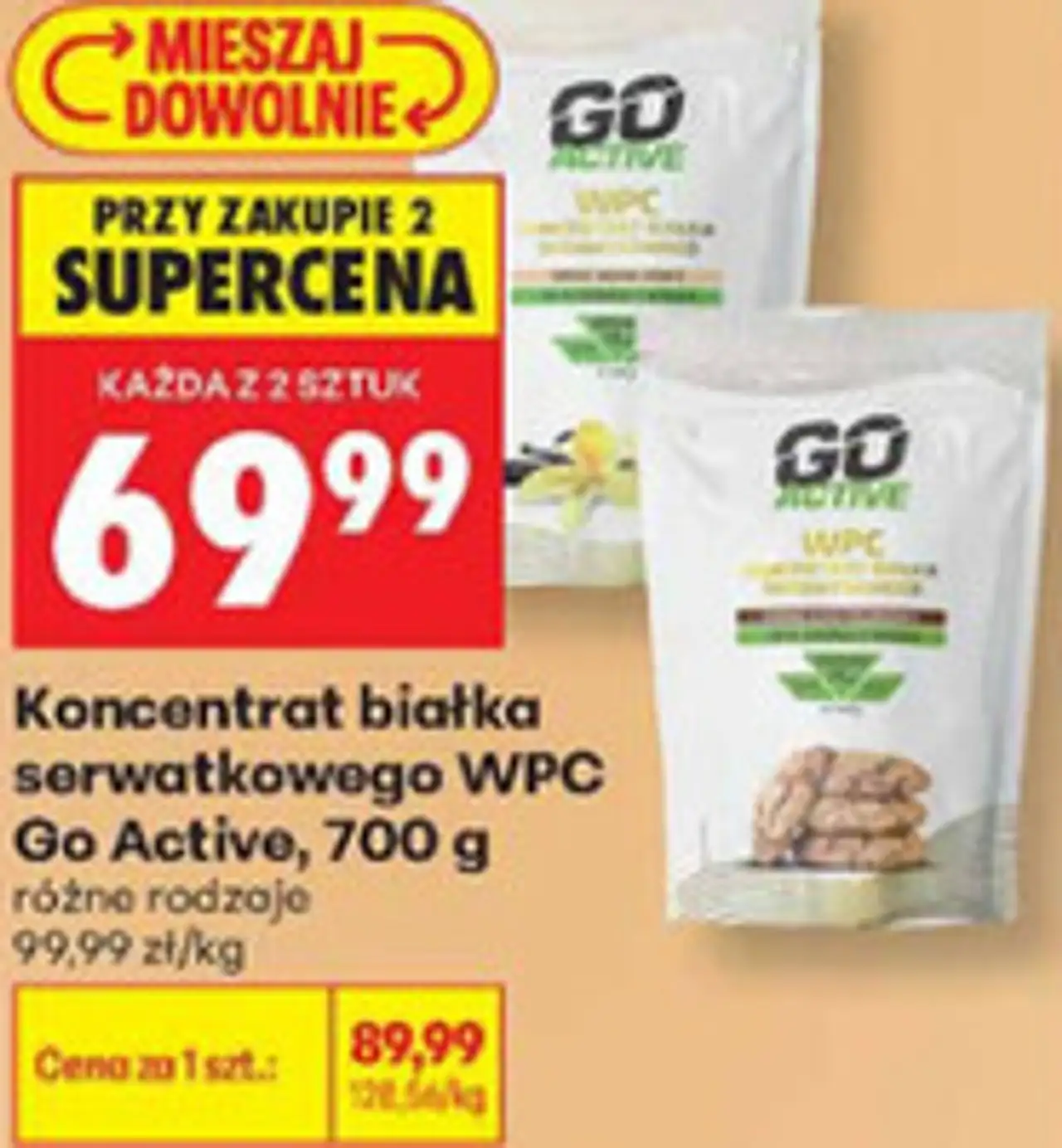 Koncentrat białka serwatkowego WPC Go Active, 700 g