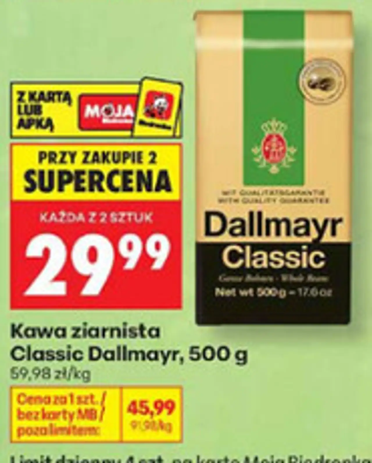 Kawa ziarnista Classic Dallmayr, 500 g