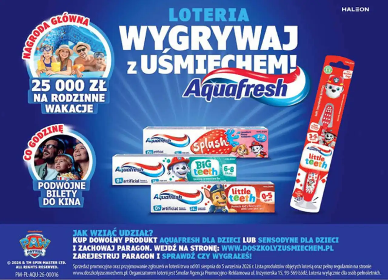 Loteria Wygrywaj z uśmiechem Aquafresh