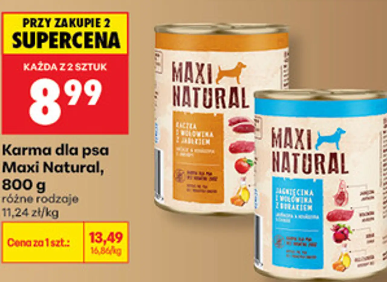 Karma dla psa Maxi Natural, 800 g