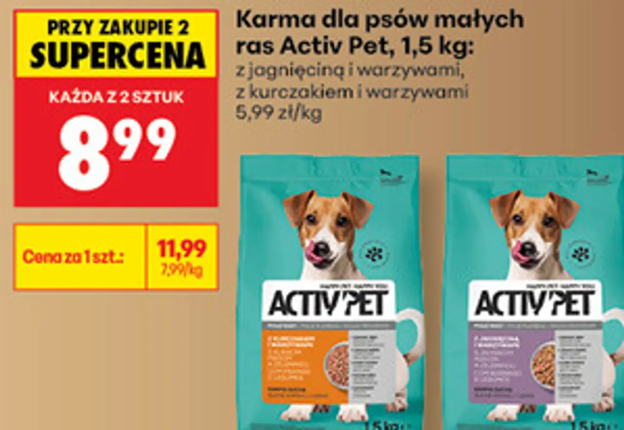 Karma dla psów małych ras Activ Pet, 1,5 kg