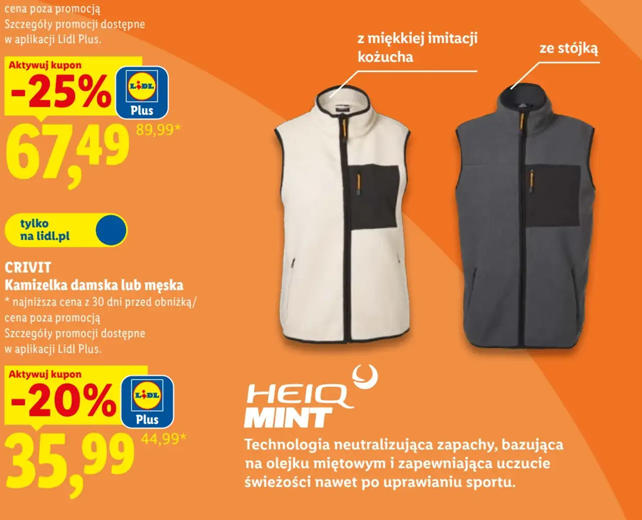 CRIVIT Kamizelka damska lub męska