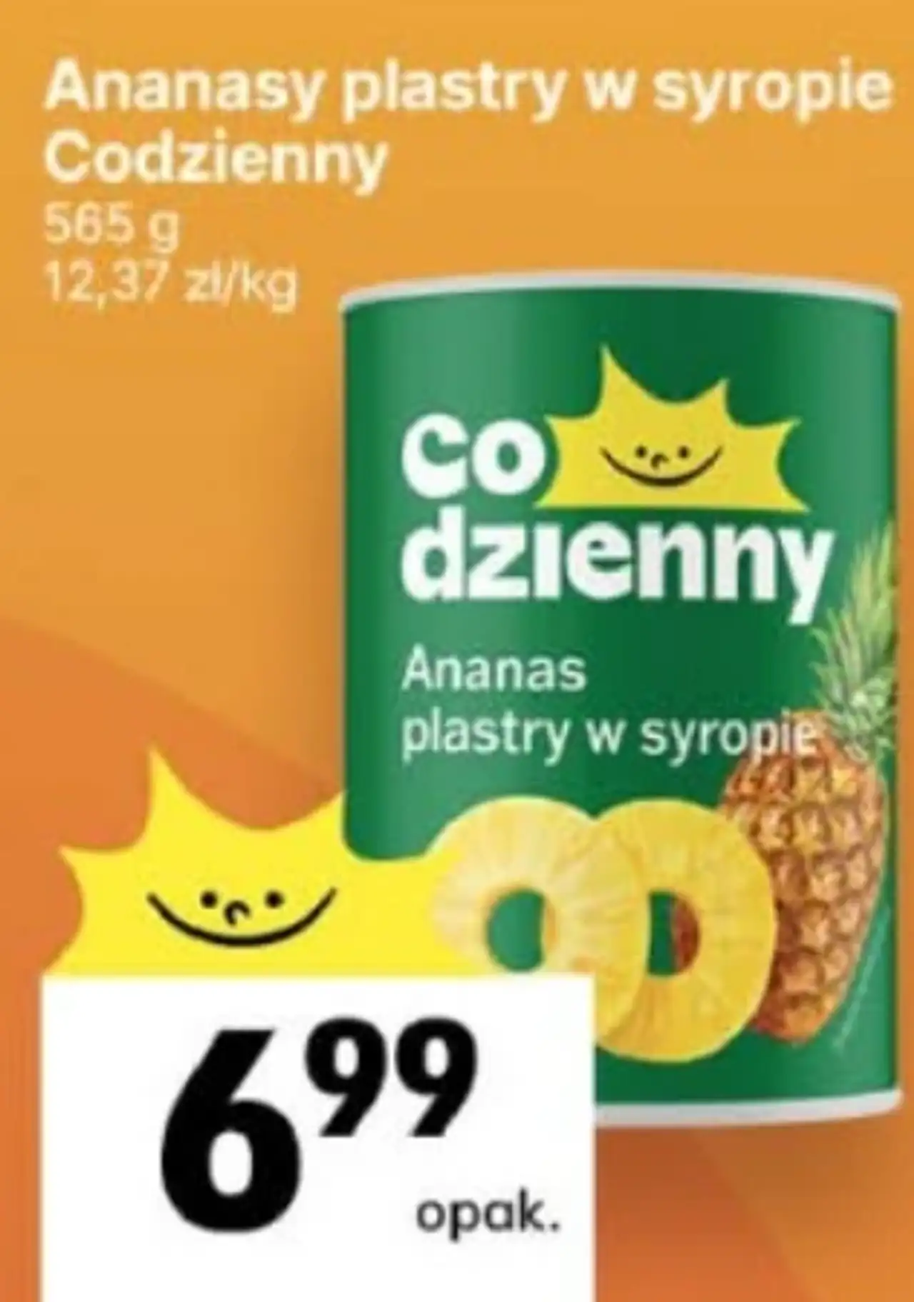 Ananasy plastry w syropie Codzienny