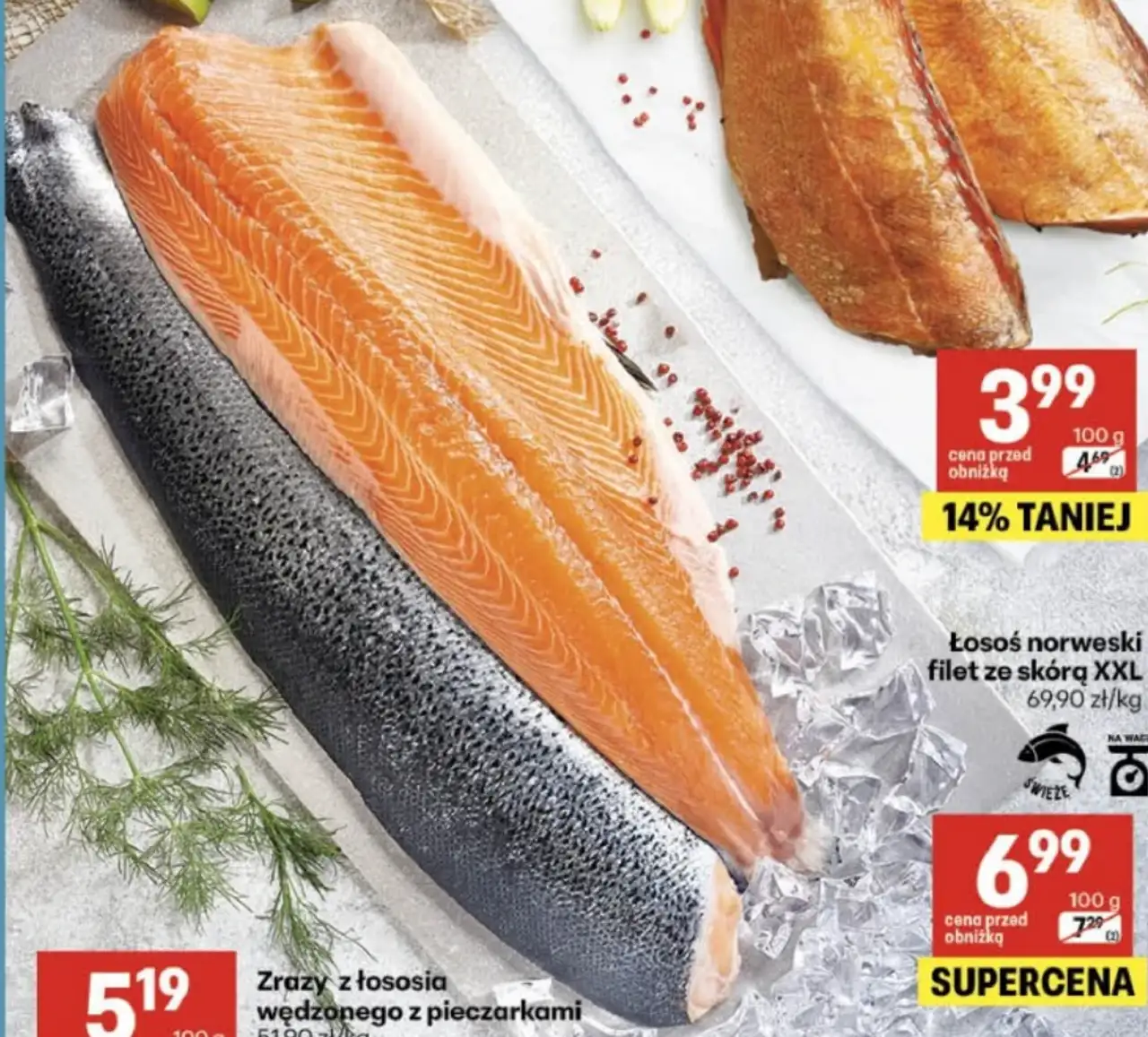 Łosoś norweski filet ze skórą XXL