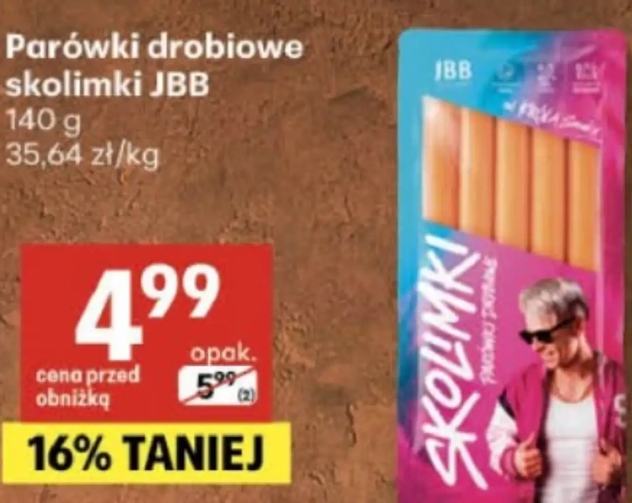 Parówki drobiowe skolimki JBB