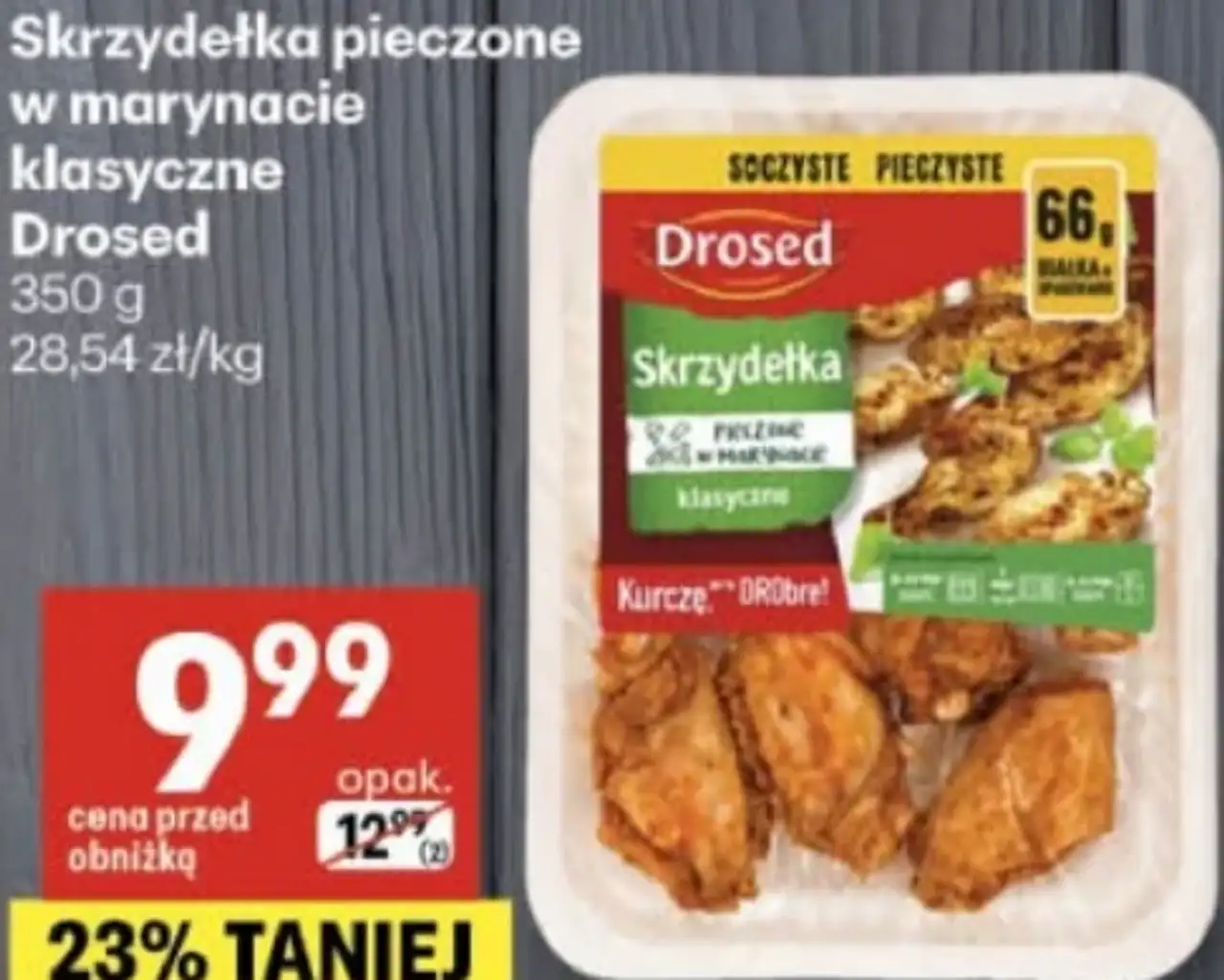 Skrzydełka pieczone w marynacie klasyczne Drosed