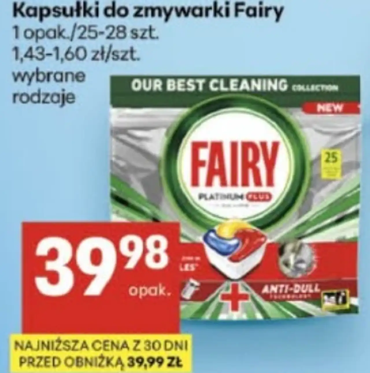Kapsułki do zmywarki Fairy Platinum Plus