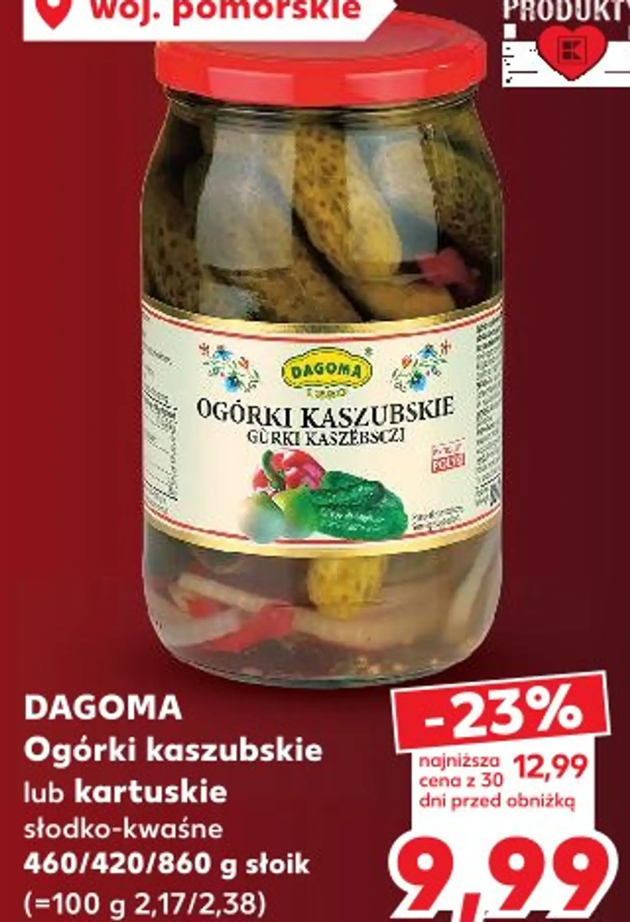Dagoma Ogórki kaszubskie lub kartuskie słodko-kwaśne