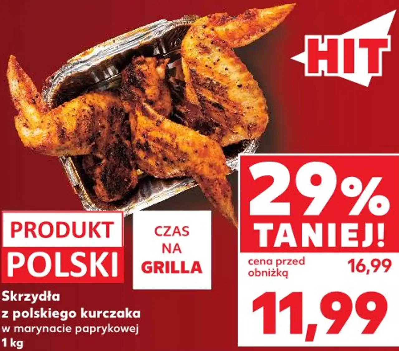 Skrzydła z polskiego kurczaka w marynacie paprykowej