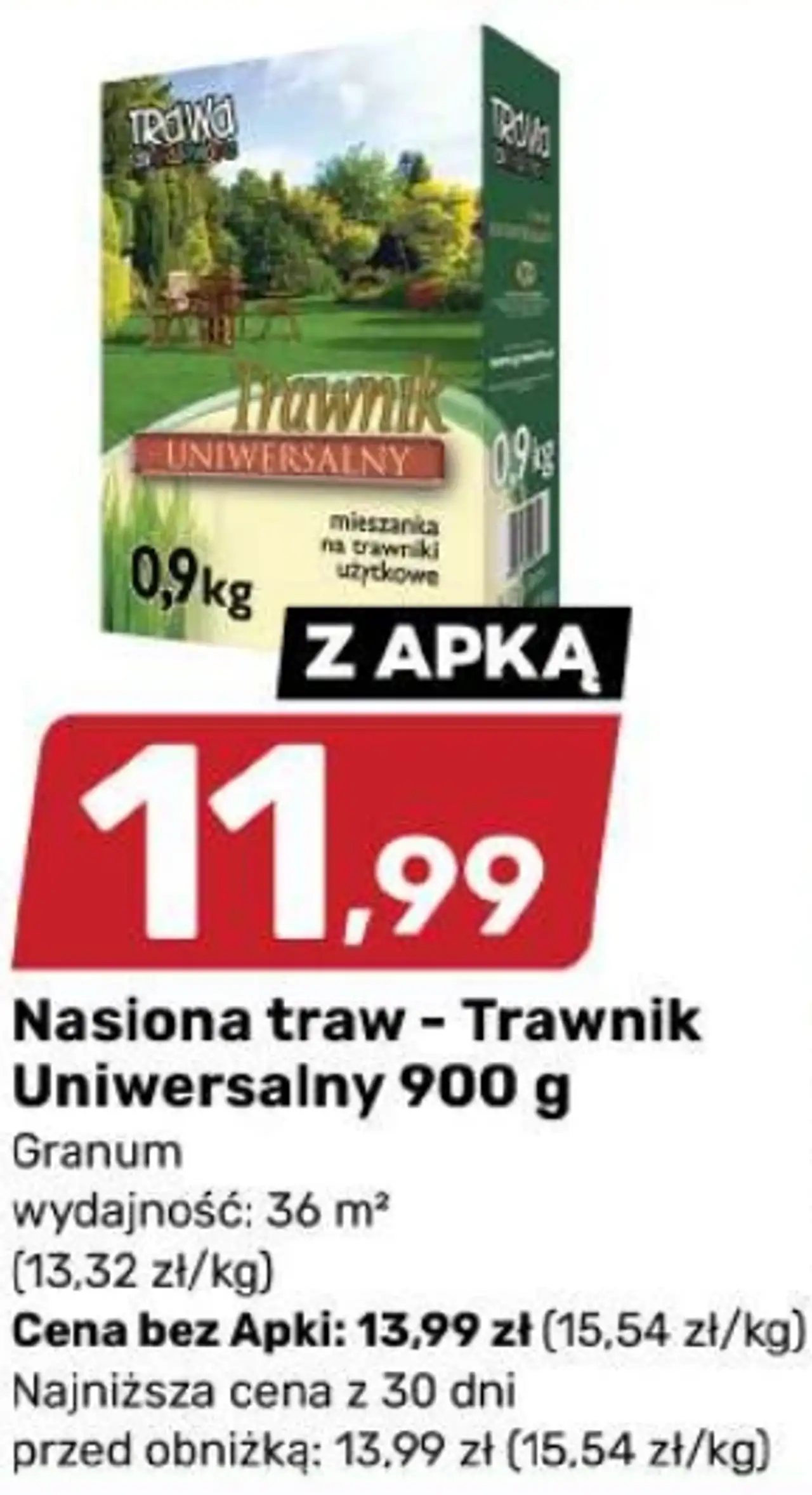 Nasiona traw - Trawnik Uniwersalny Granum 900 g