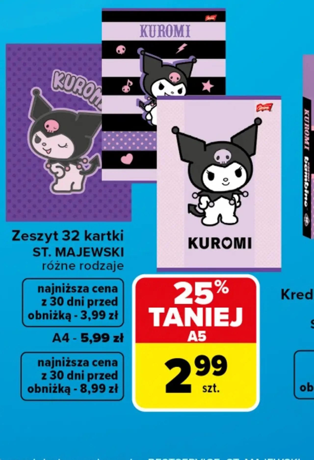 Zeszyt 32 kartki A5 ST. MAJEWSKI Kuromi