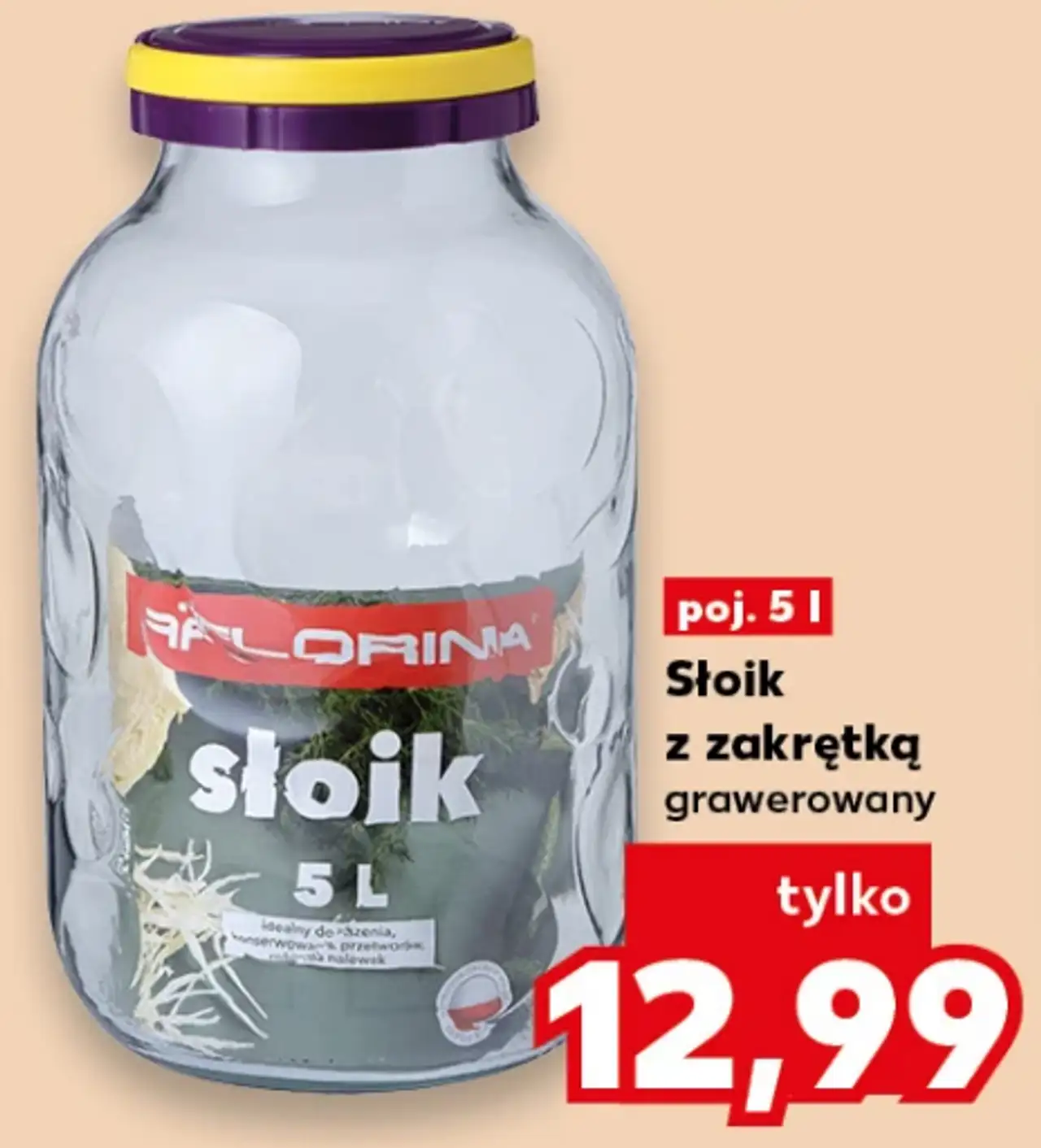 Florina Słoik z zakrętką poj. 5 l