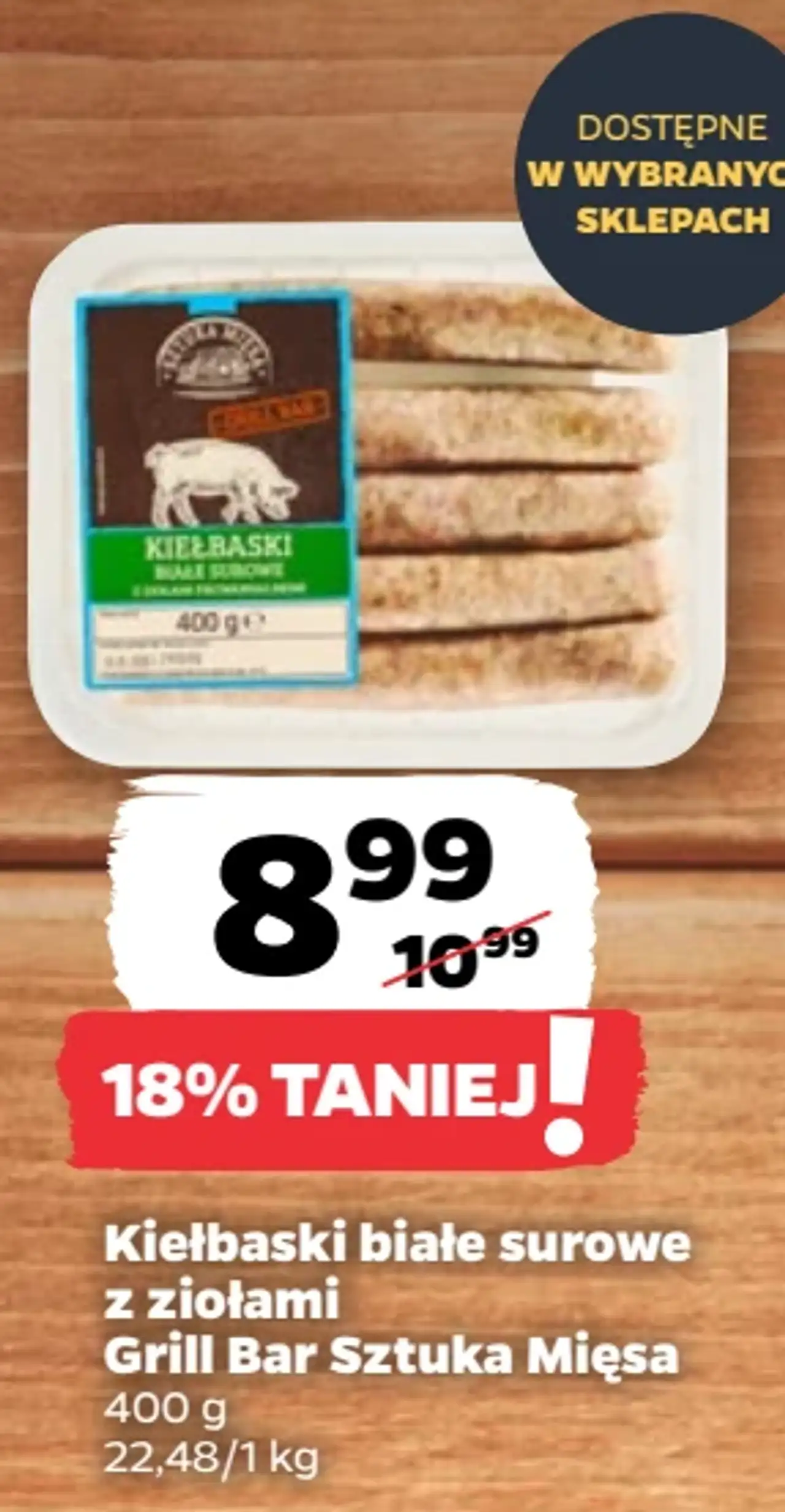 Kiełbaski białe surowe z ziołami Grill Bar Sztuka Mięsa