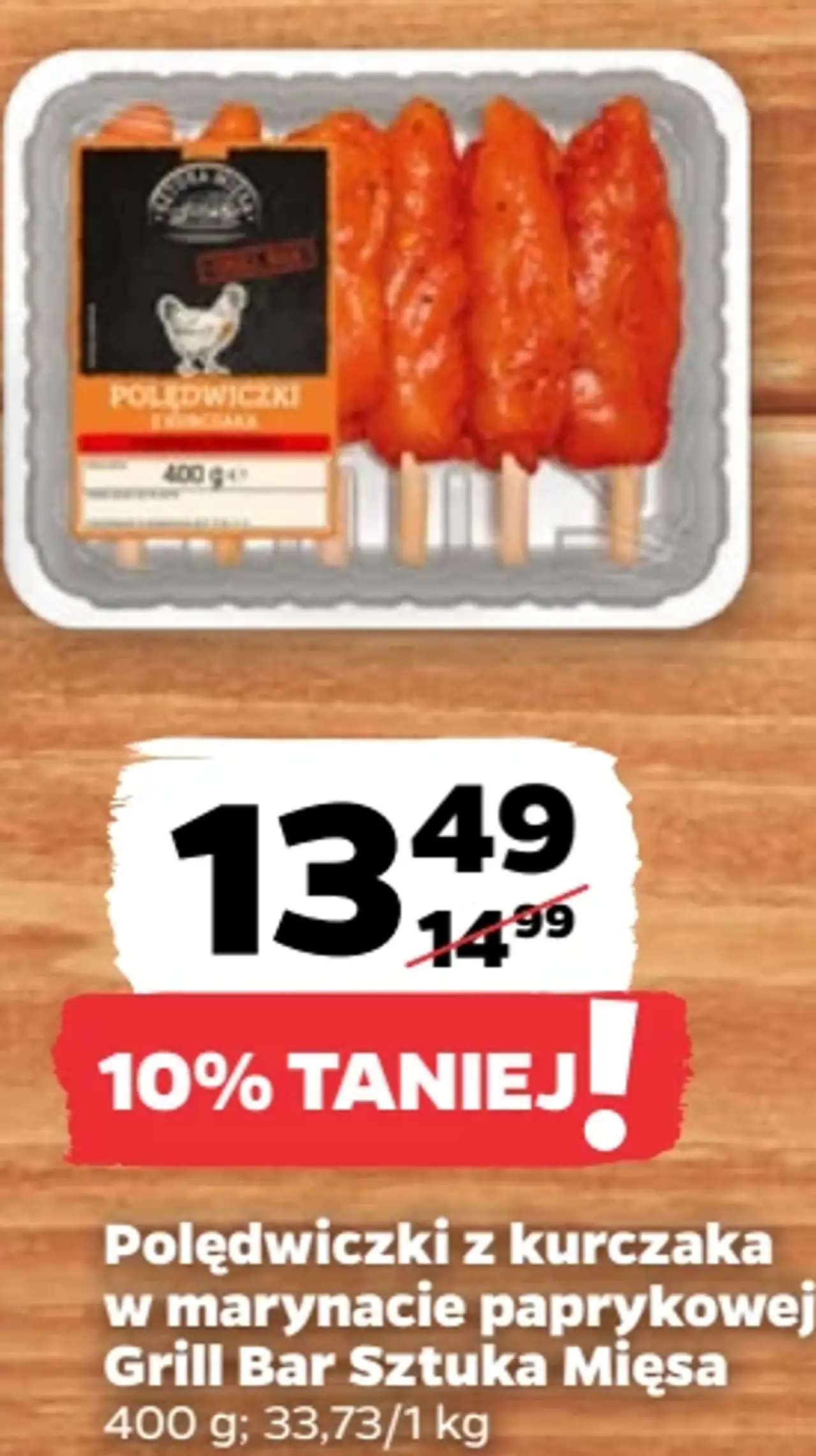 Polędwiczki z kurczaka w marynacie paprykowej Grill Bar Sztuka Mięsa