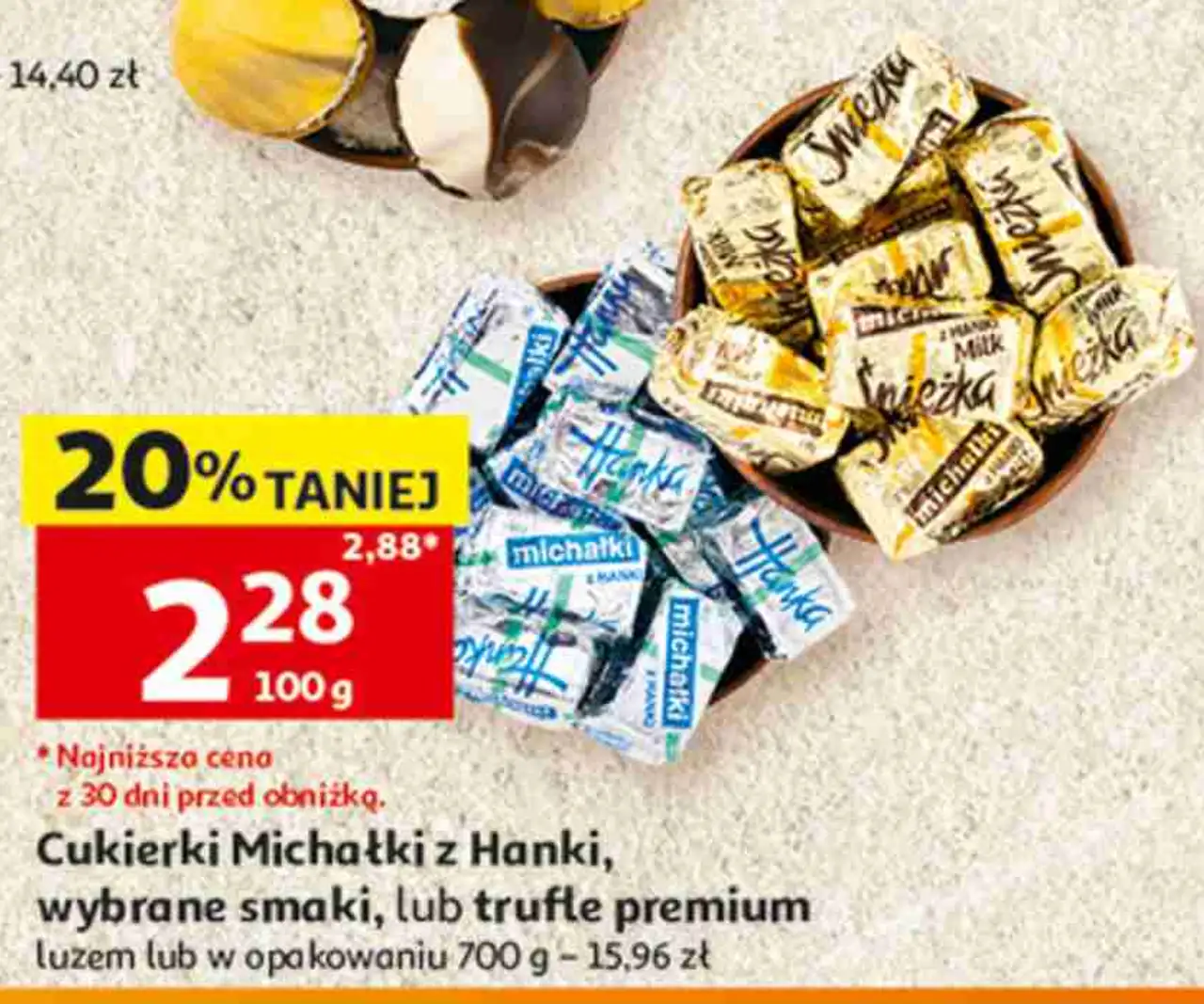 Cukierki Michałki z Hanki, wybrane smaki, lub trufle premium