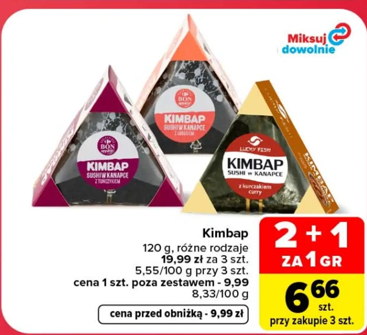 Kimbap sushi w kanapce Lucky Fish