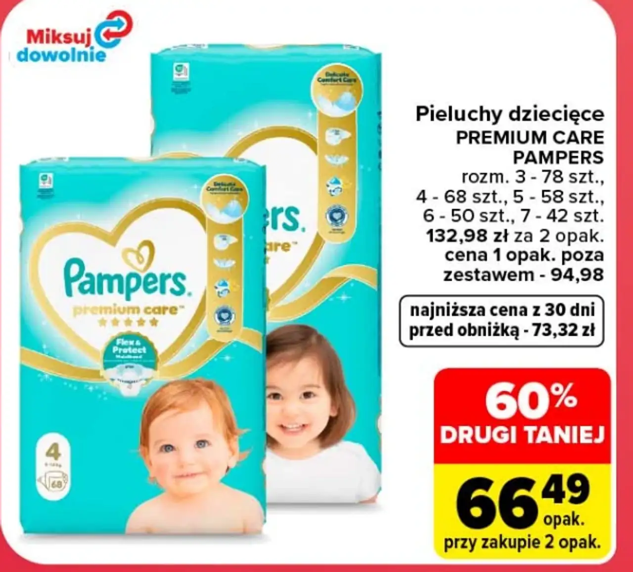 Pieluchy dziecięce Pampers Premium Care