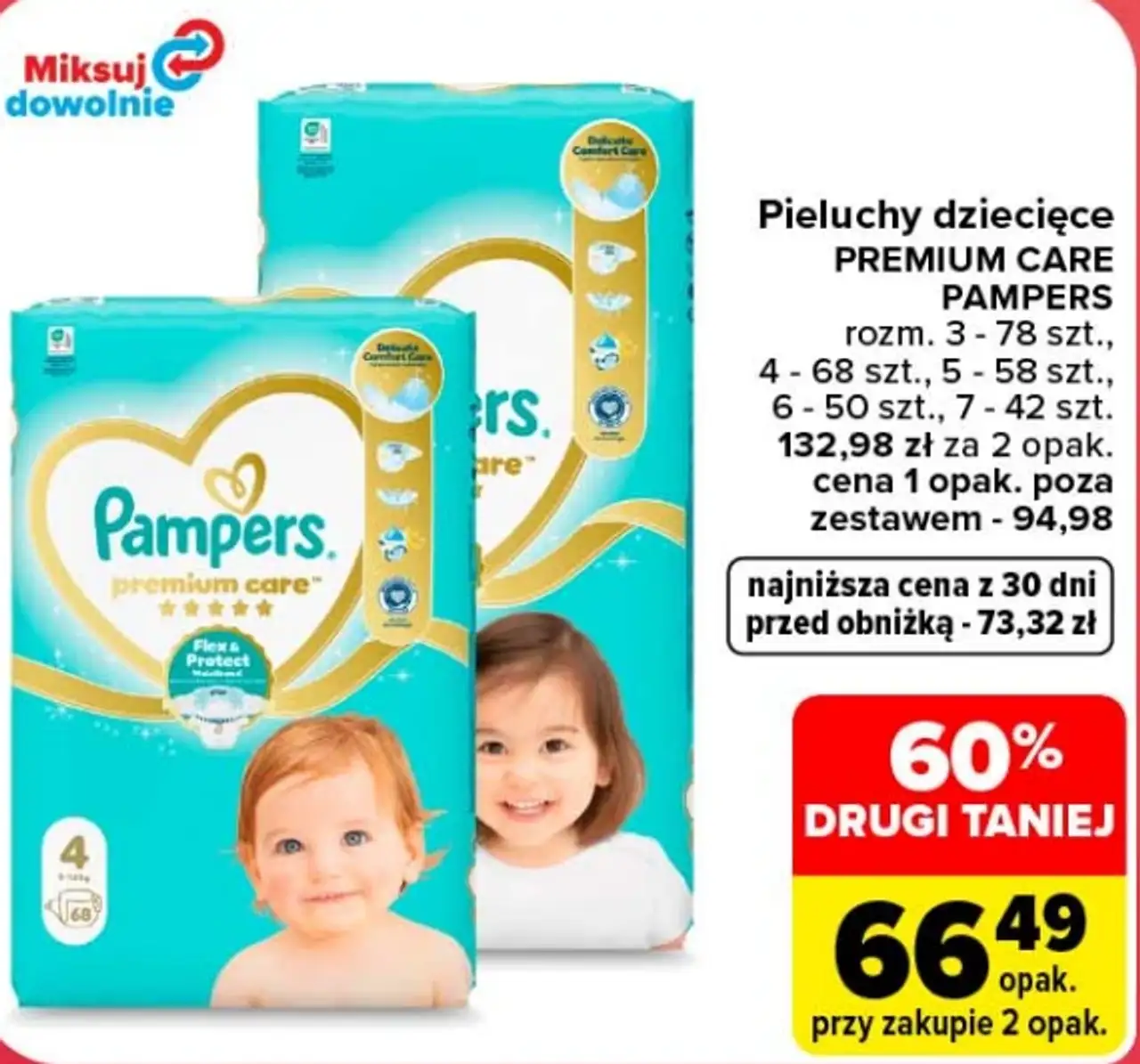 Pieluchy dziecięce PREMIUM CARE PAMPERS