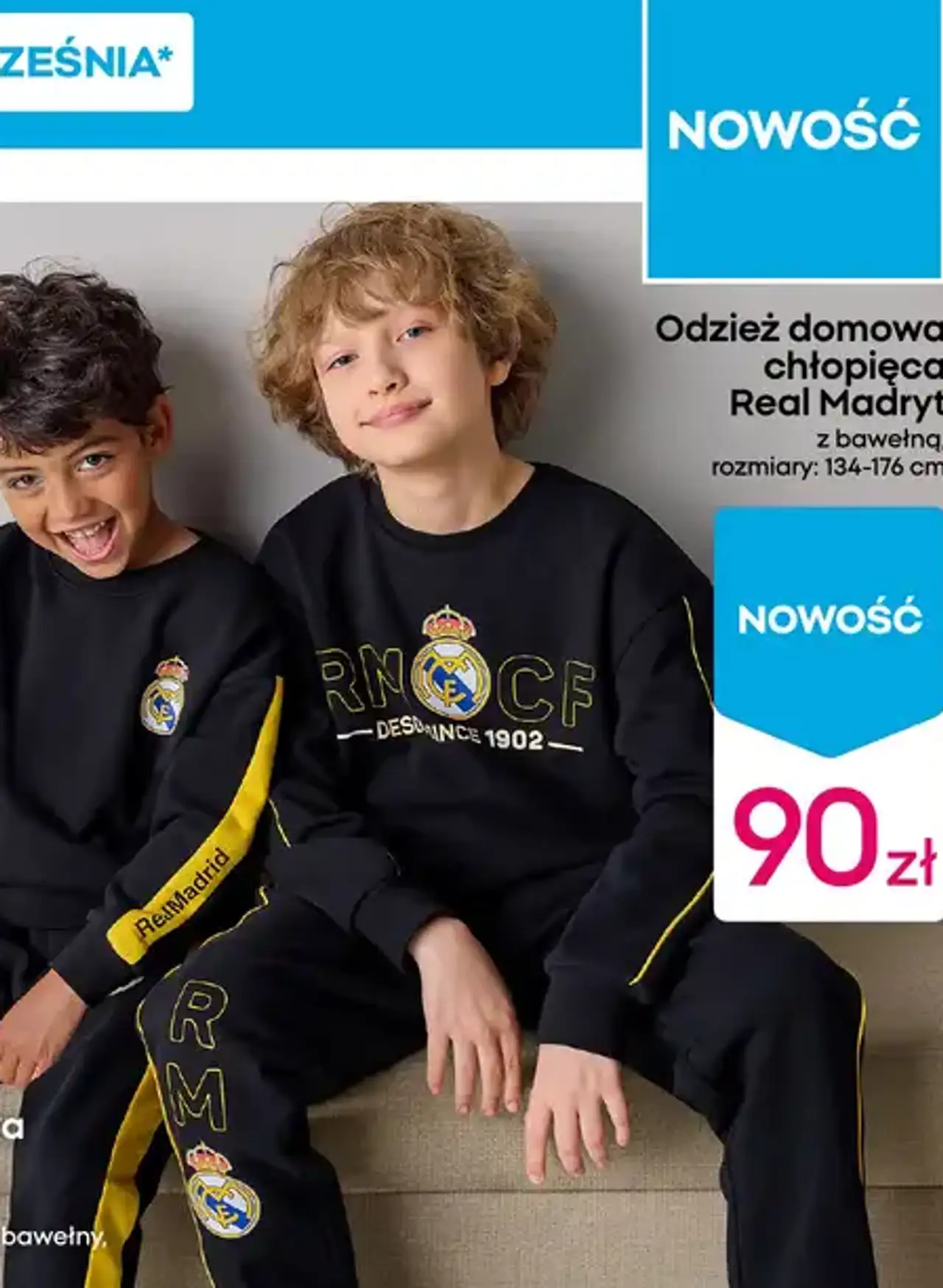 Odzież domowa chłopięca Real Madryt, rozmiary: 134-176 cm