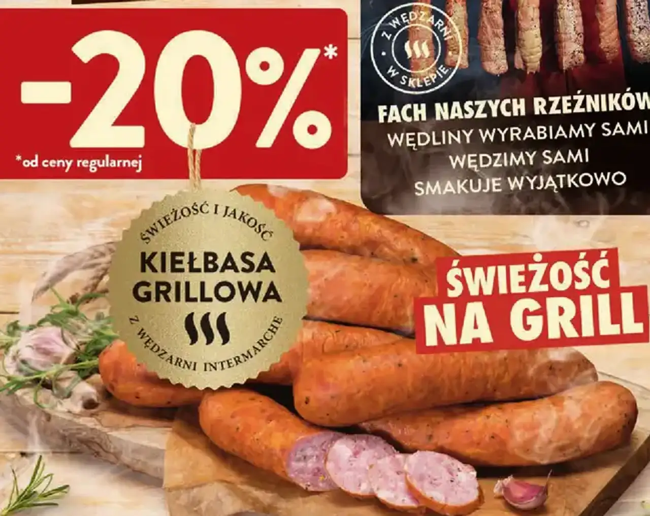 Kiełbasa grillowa Intermarché z własnej wędzarni