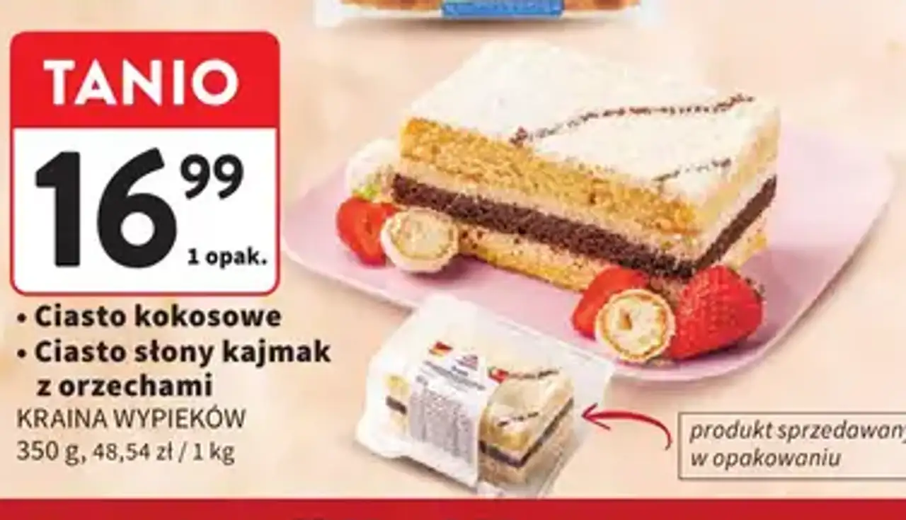 Ciasto kokosowe / Ciasto słony kajmak z orzechami KRAINA WYPIEKÓW