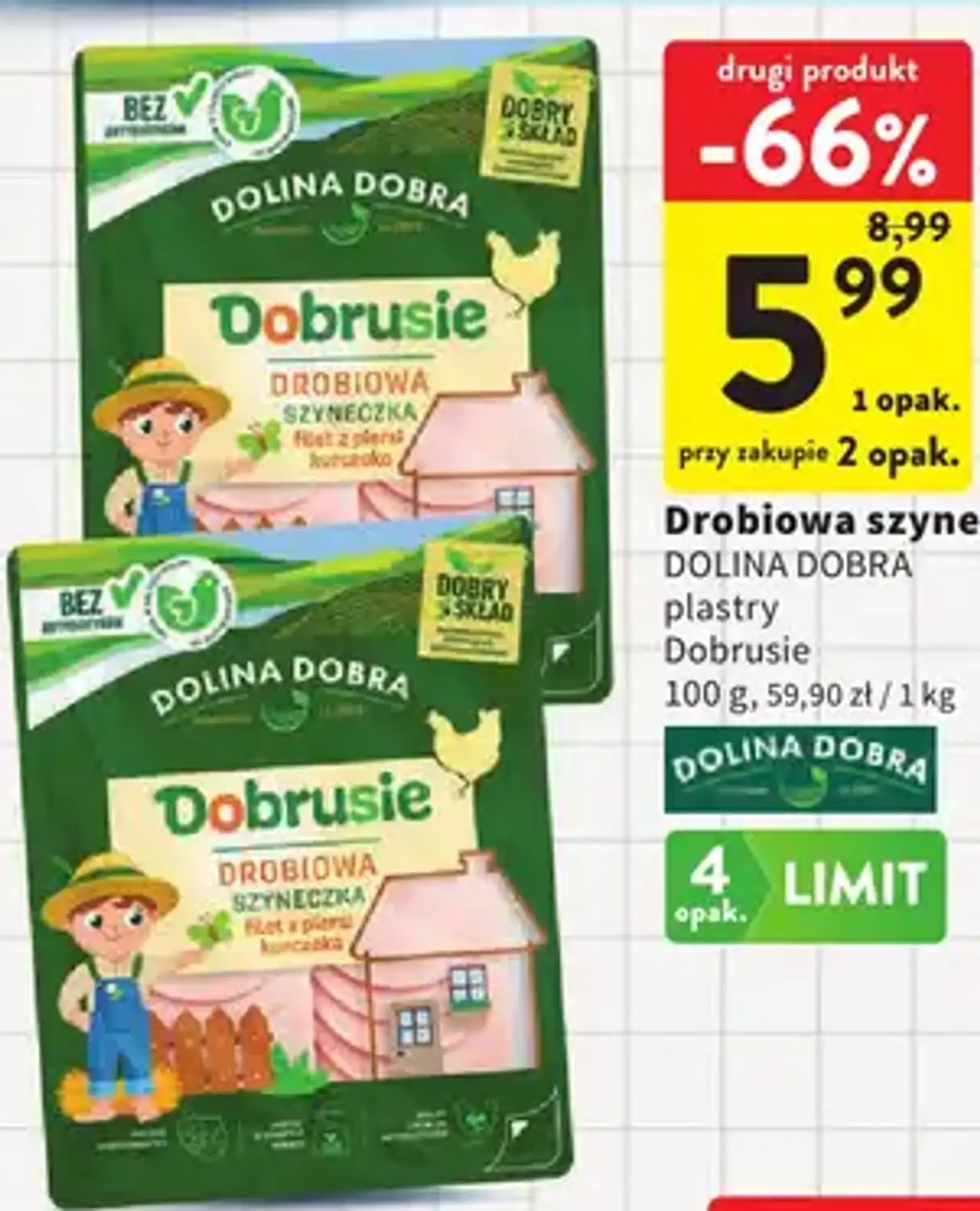 Drobiowa szyneczka Dobrusie Dolina Dobra plastry