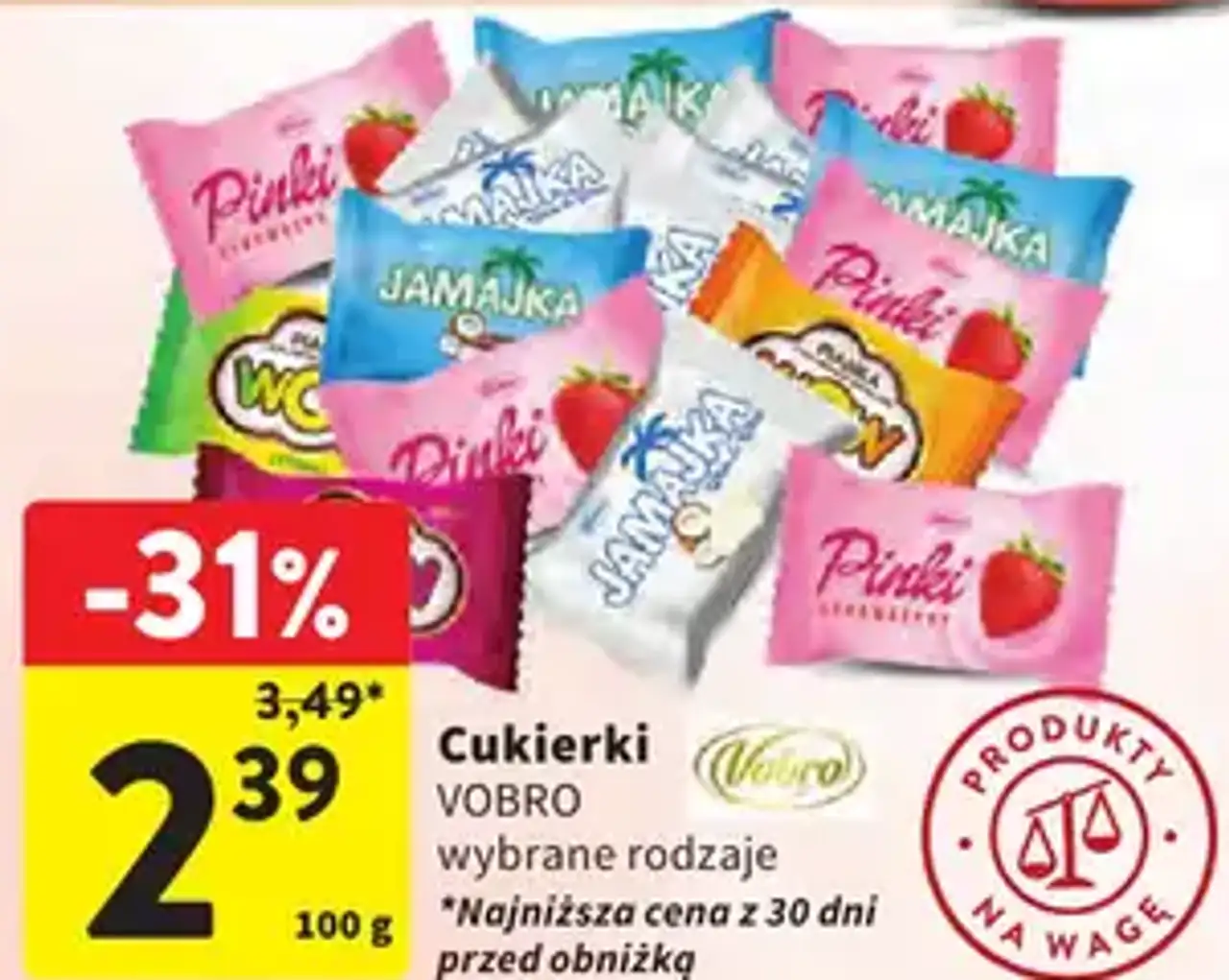 Cukierki VOBRO wybrane rodzaje