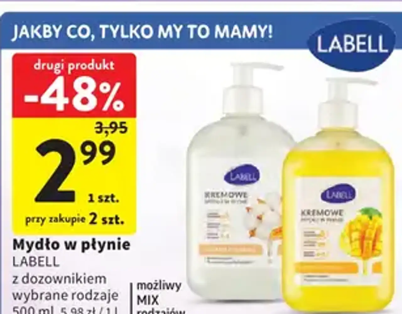 Mydło w płynie Labell z dozownikiem