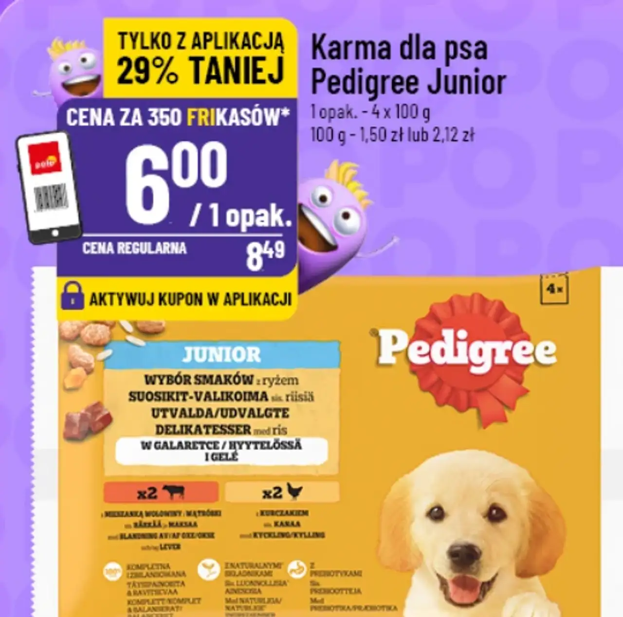 Karma dla psa Pedigree Junior