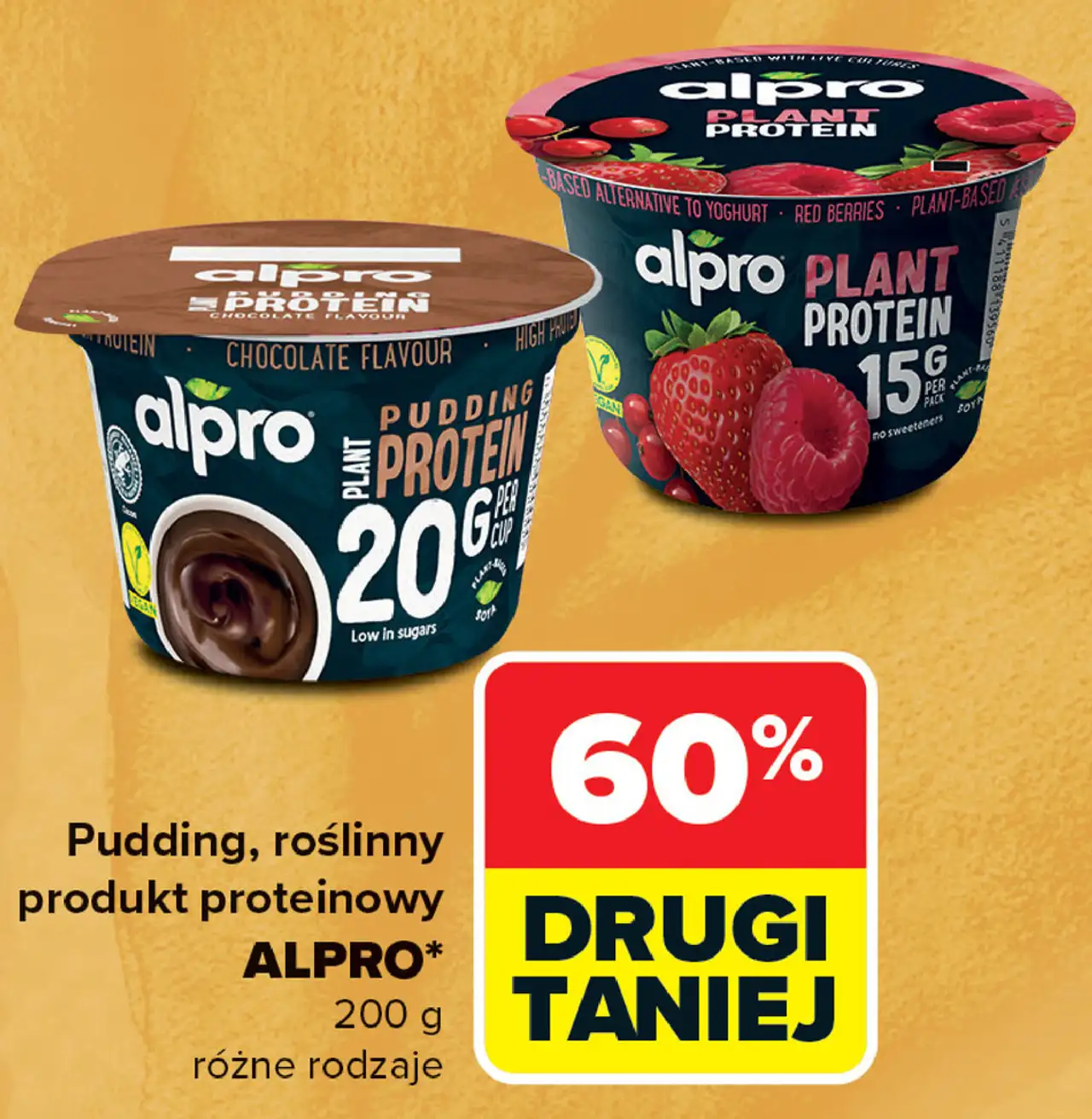 Pudding, roślinny produkt proteinowy Alpro